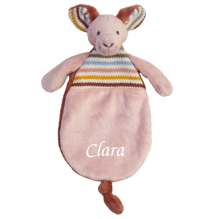  - katey the kangaroo - blanket pink 30 cm 